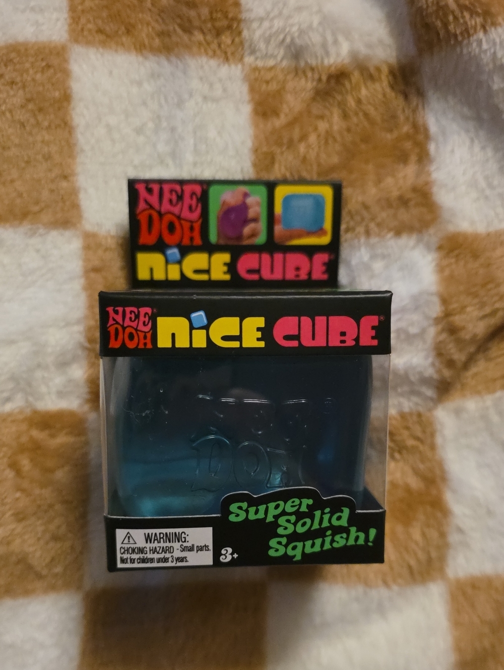 Needoh Nice Cube Kids Toy - Blue Super Solid Squish
